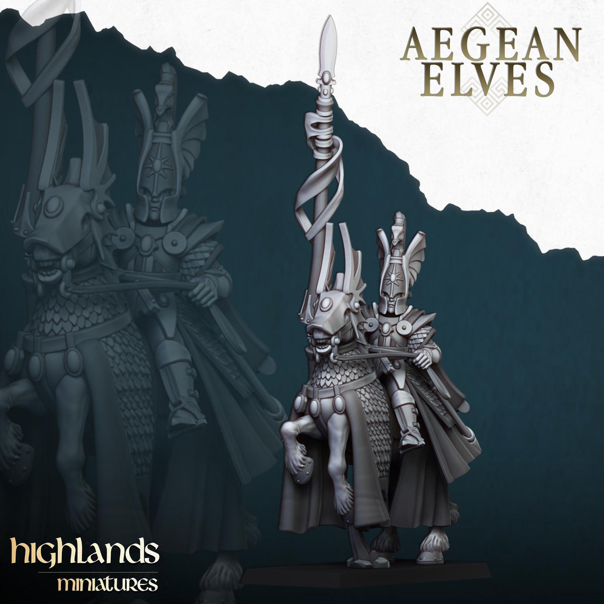 Highlands Miniatures Aegean Elf Mounted Lord