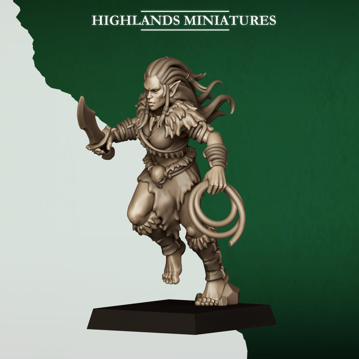 Highlands Miniatures Feral Elves - Beast Tamers