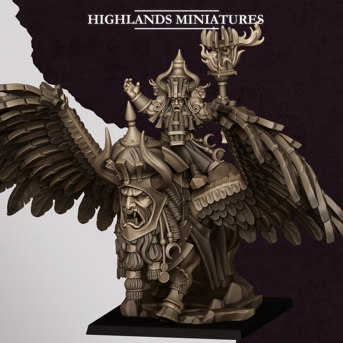 Highlands Miniatures Sons Of Marduk - Great Sorcerer on Lamassu