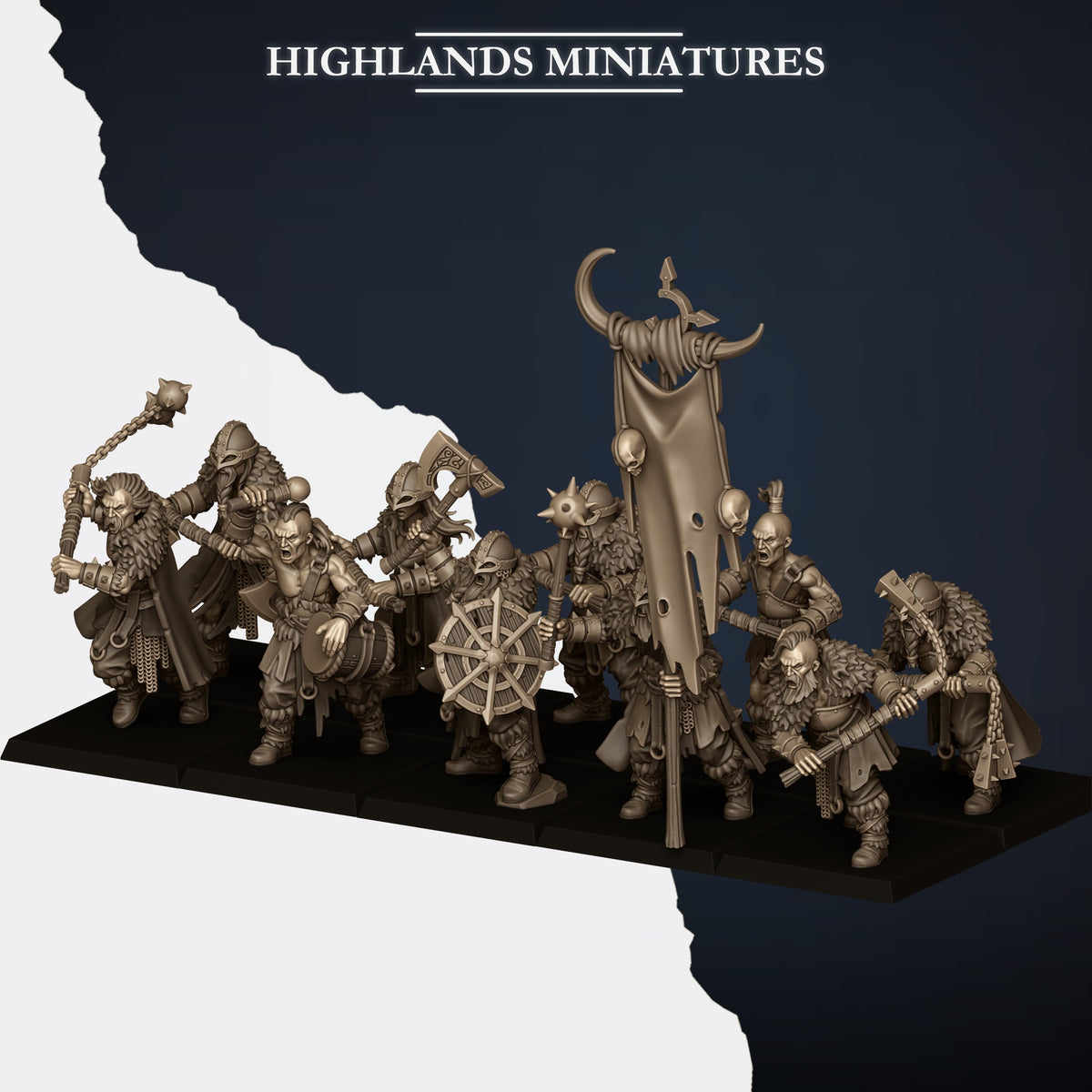 Highlands Miniatures - Norse Raiders with Two Handed Weapons
