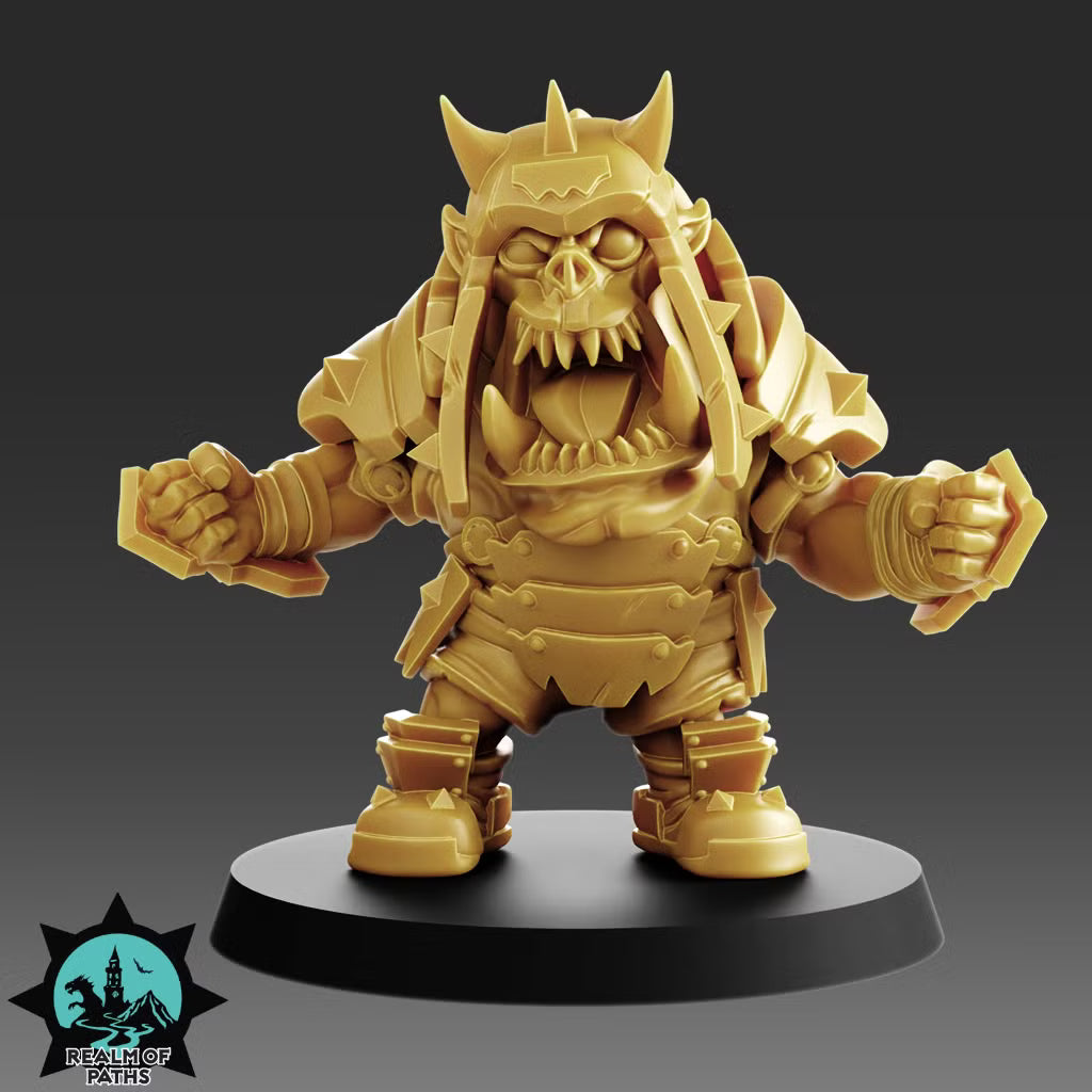 Realm of Paths Fantasy Football Chibi Orc - 'Iron Crusher'