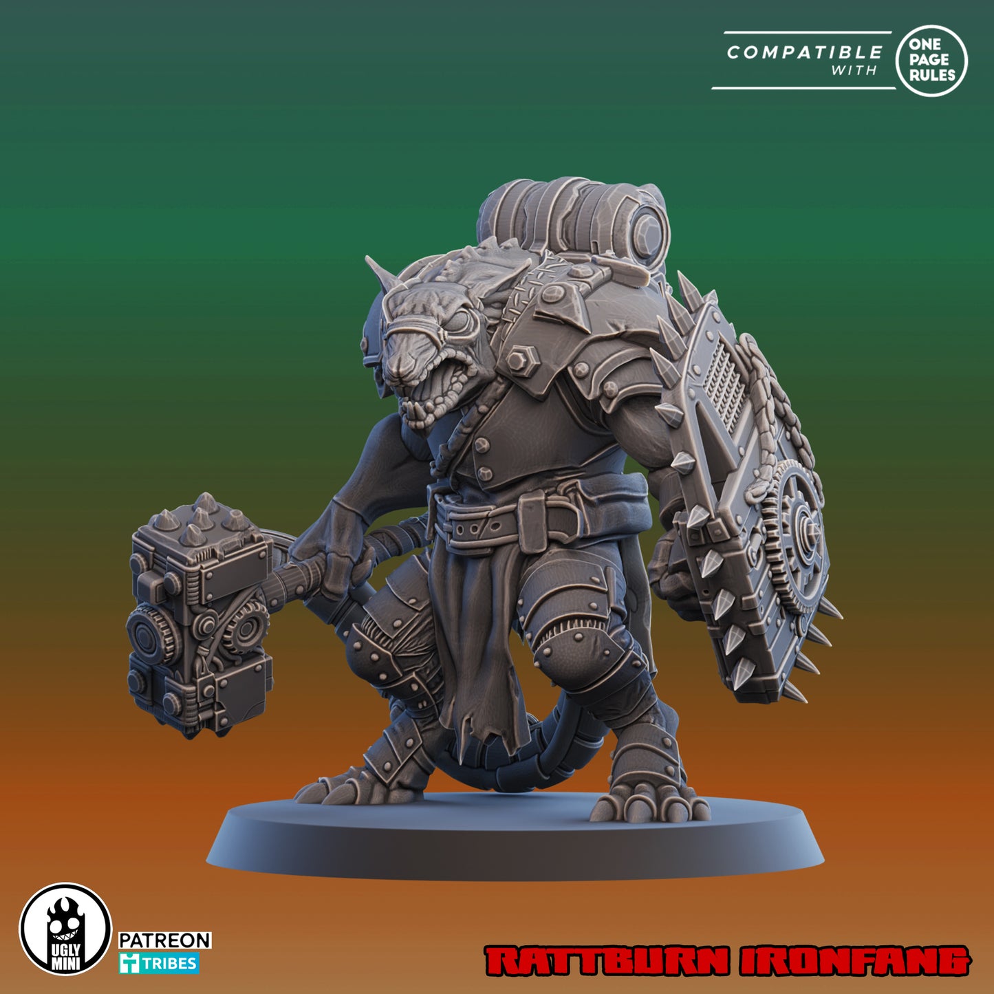 UGLY Miniatures Scrap Rats - Rattburn Ironfang