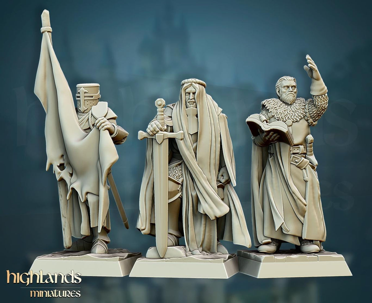 Highlands Miniatures Crusaders Command Group