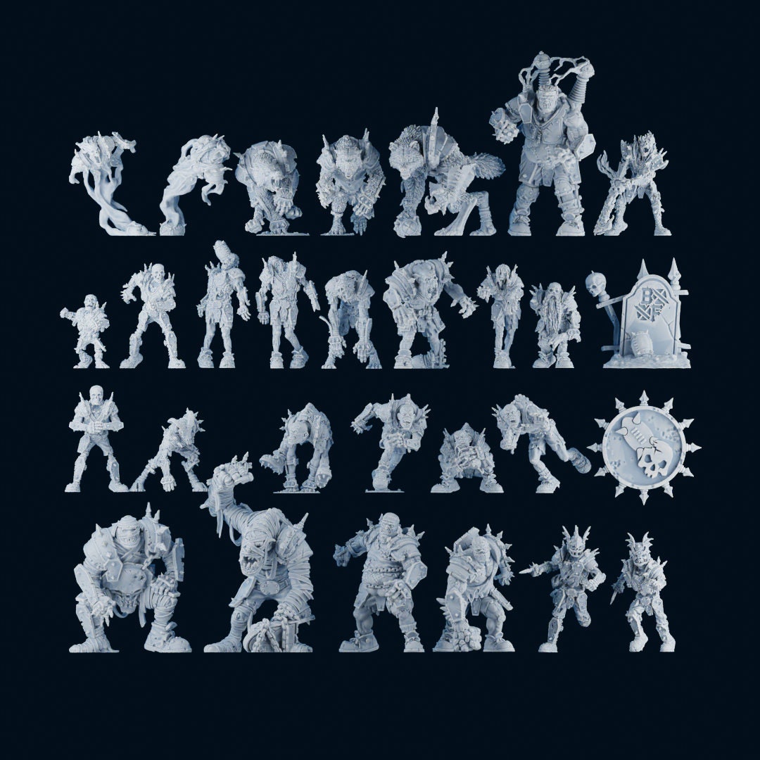 fantasy football helmets monster zombie Brutefun Fantasy Football Undead/Necromantic Team Combo + Stars! – Nokken Studio