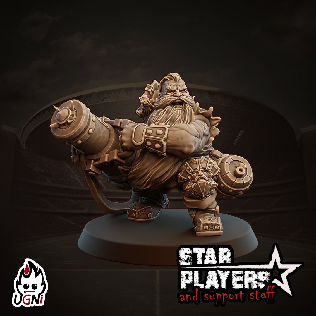 UGNI Fantasy Football Dwarf Star Player "Baruk Fireblaze"