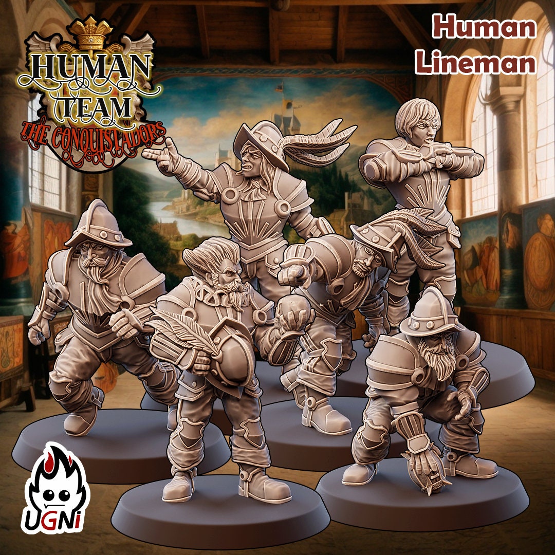 UGNI Human Fantasy Football Team in Conquistador style