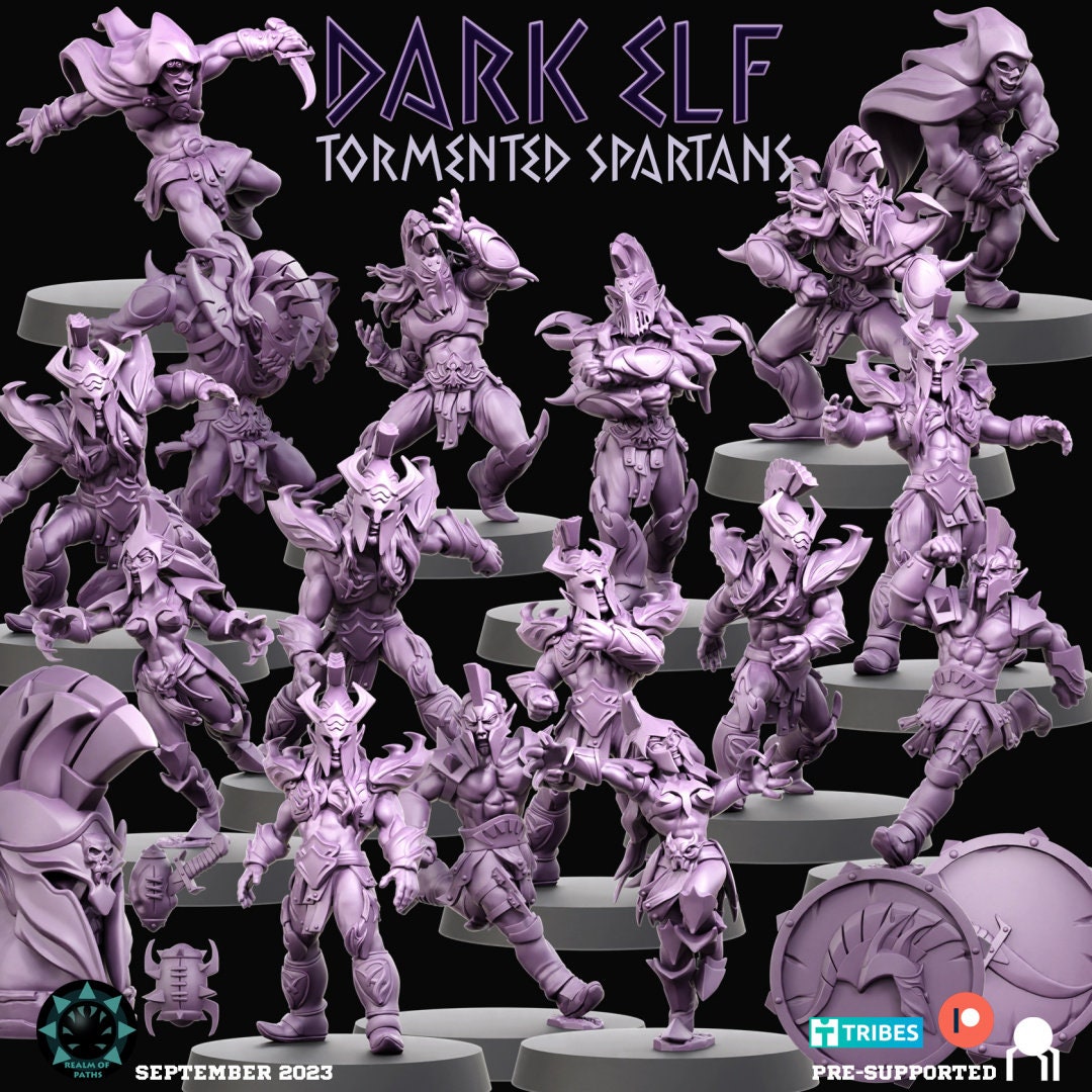 Realm of Paths Fantasy Football Evil Elf Team - 'Tormented Spartans'