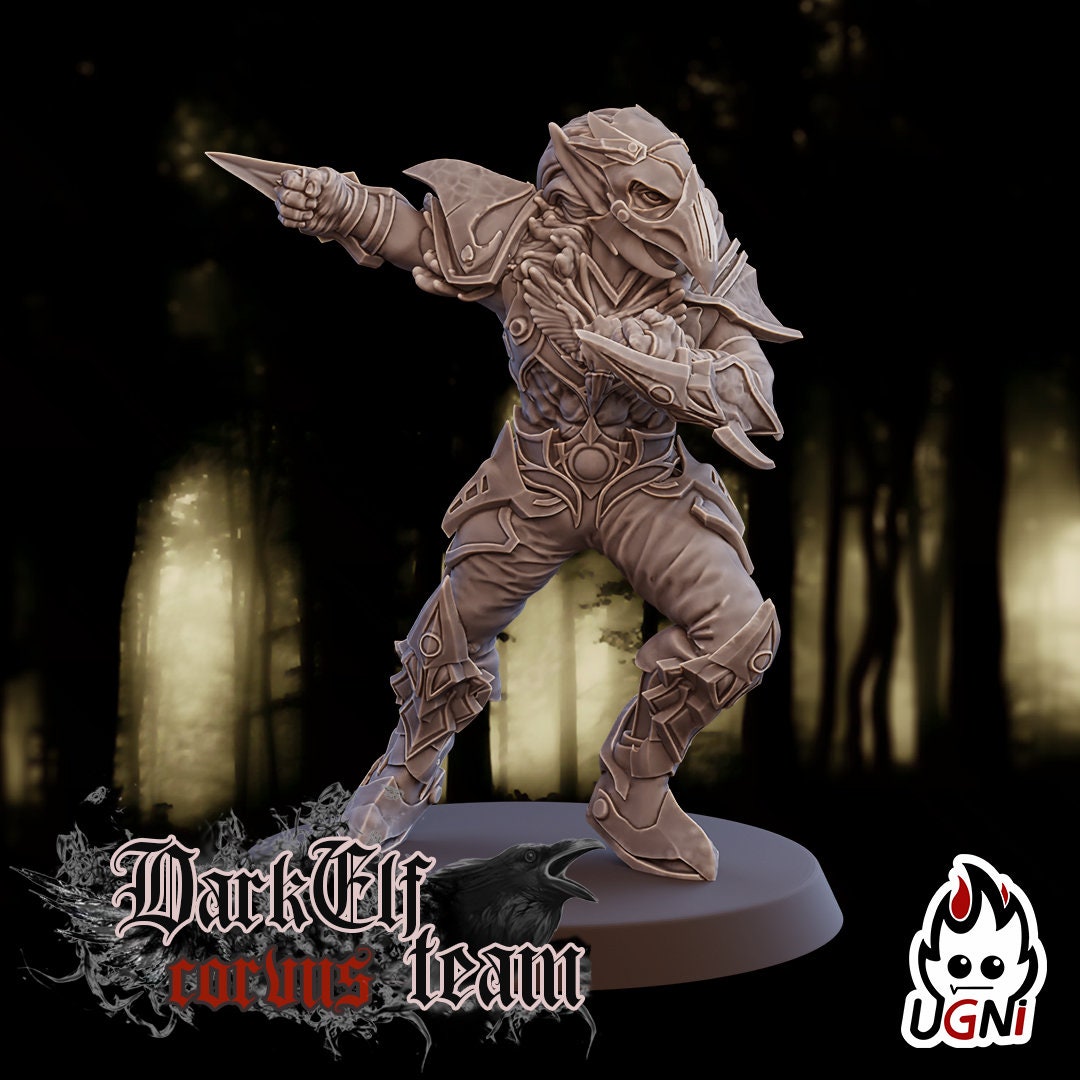 UGNI Dark Elf Fantasy Football Team - Corvus Cabal Style