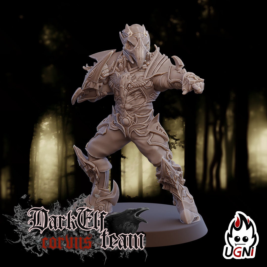 UGNI Dark Elf Fantasy Football Team - Corvus Cabal Style