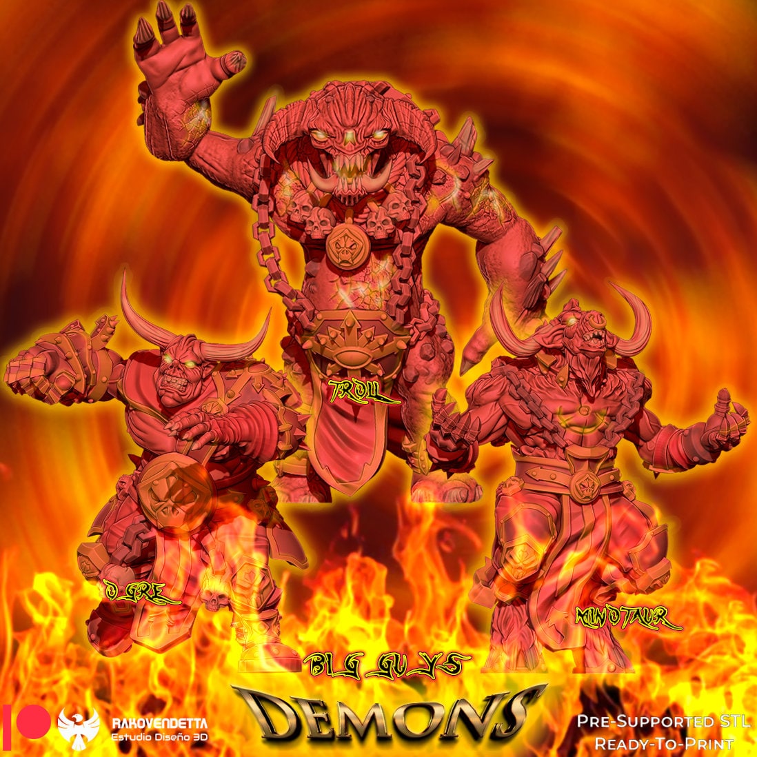 Rakovendetta Fantasy Football Chaos-Dämonen-Team + Stars