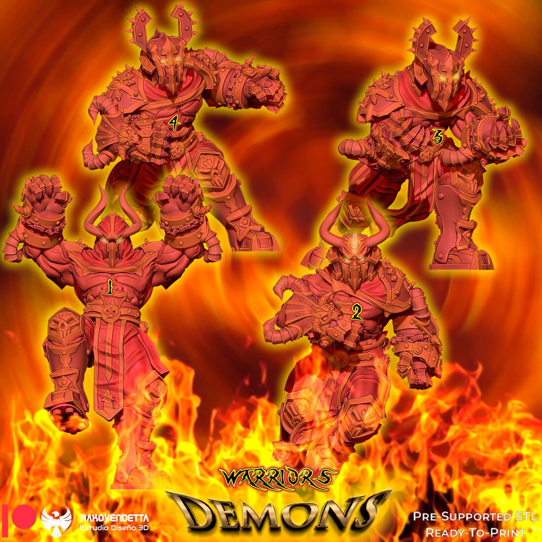 Rakovendetta Fantasy Football Chaos-Dämonen-Team + Stars