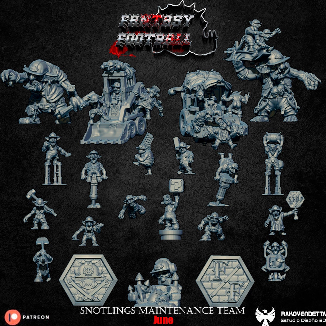 Rakovendetta Fantasy Football Worker Snotling-Team