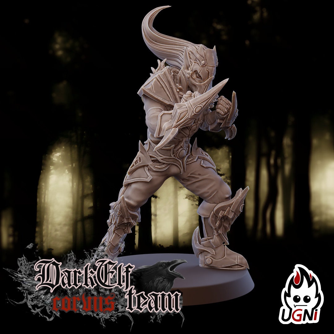 UGNI Dark Elf Fantasy Football Team - Corvus Cabal Style