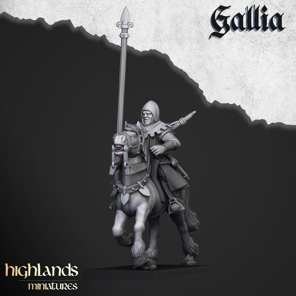 Highlands Miniatures Gallia Mounted Men At Arms