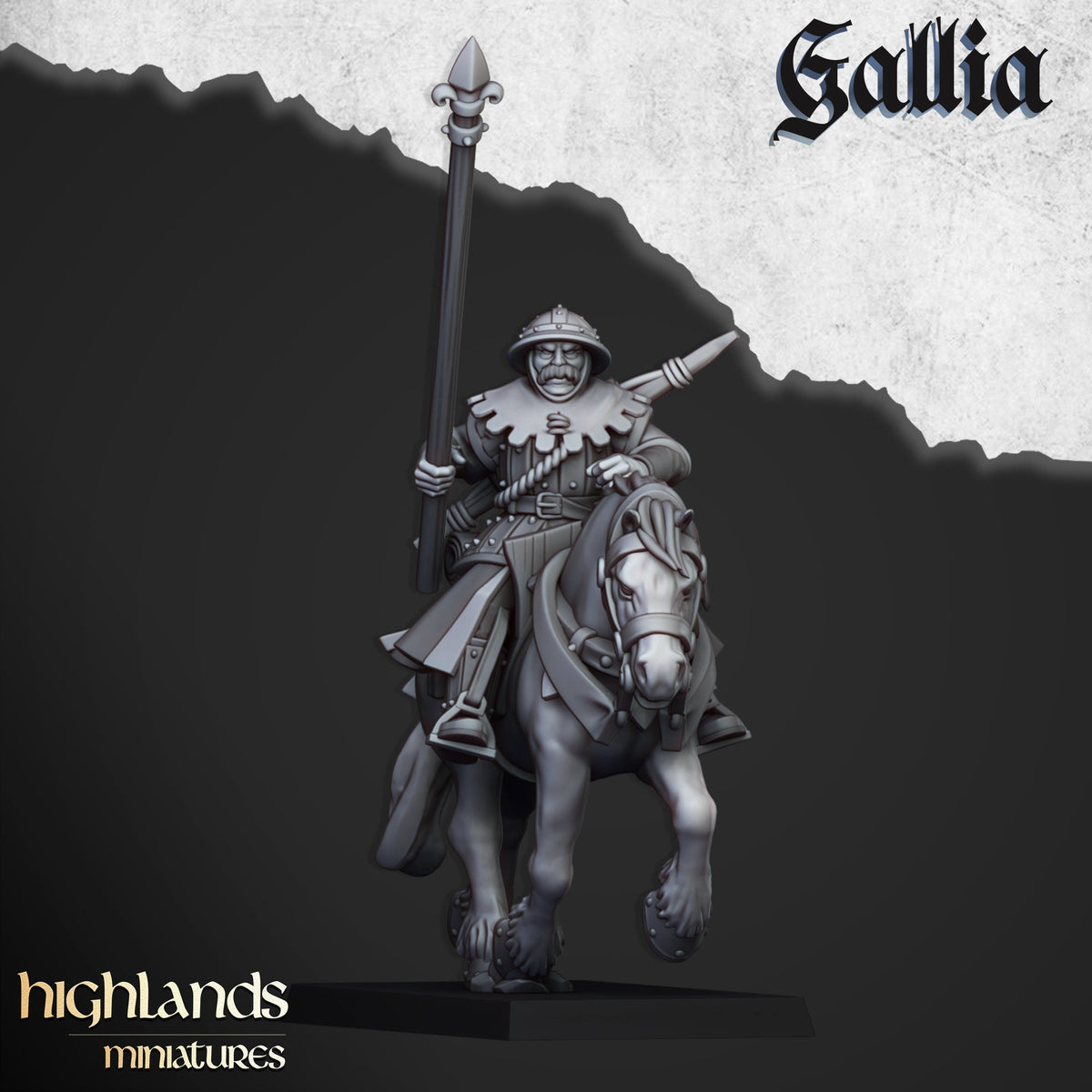 Highlands Miniatures Gallia Mounted Men At Arms