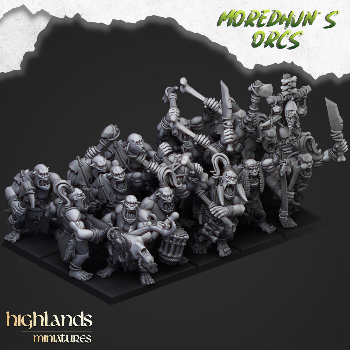 Highlands Miniatures Moredhun's Cave Orcs With Handweapons