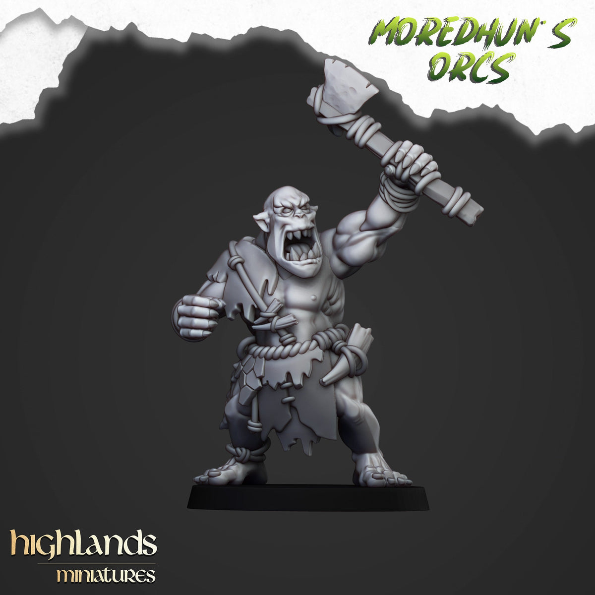 Highlands Miniatures Moredhun's Cave Orcs With Handweapons