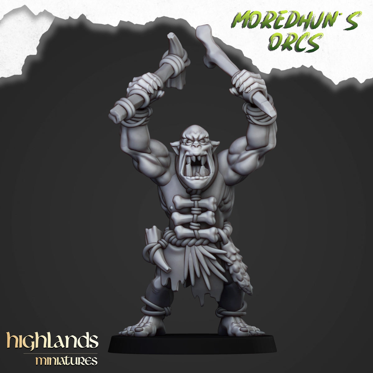 Highlands Miniatures Moredhun's Cave Orcs With Handweapons
