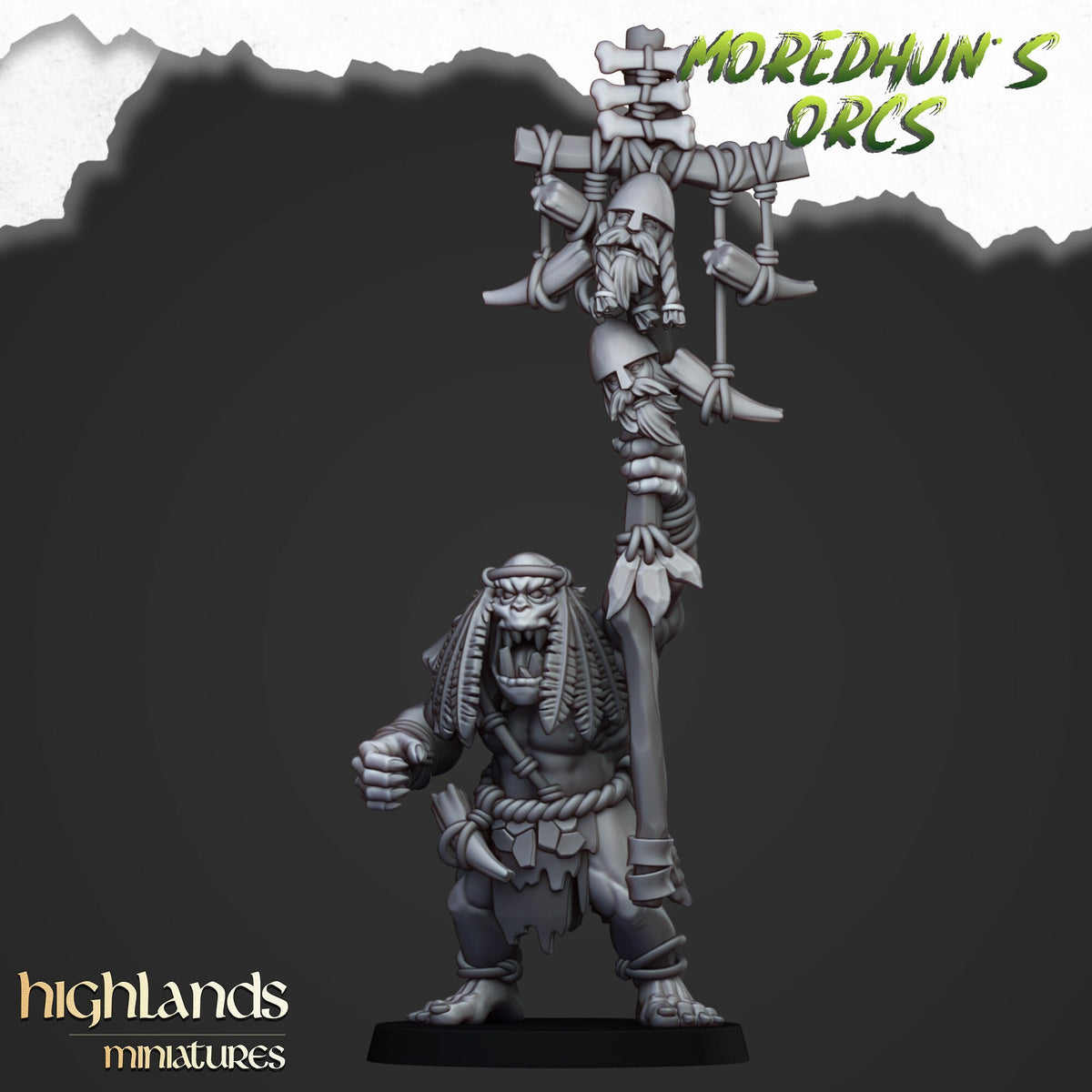 Highlands Miniatures Moredhun's Cave Orcs With Bows