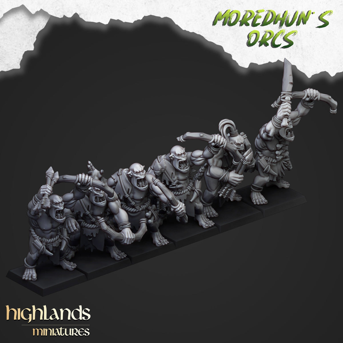 Highlands Miniatures Moredhun's Cave Orcs With Bows