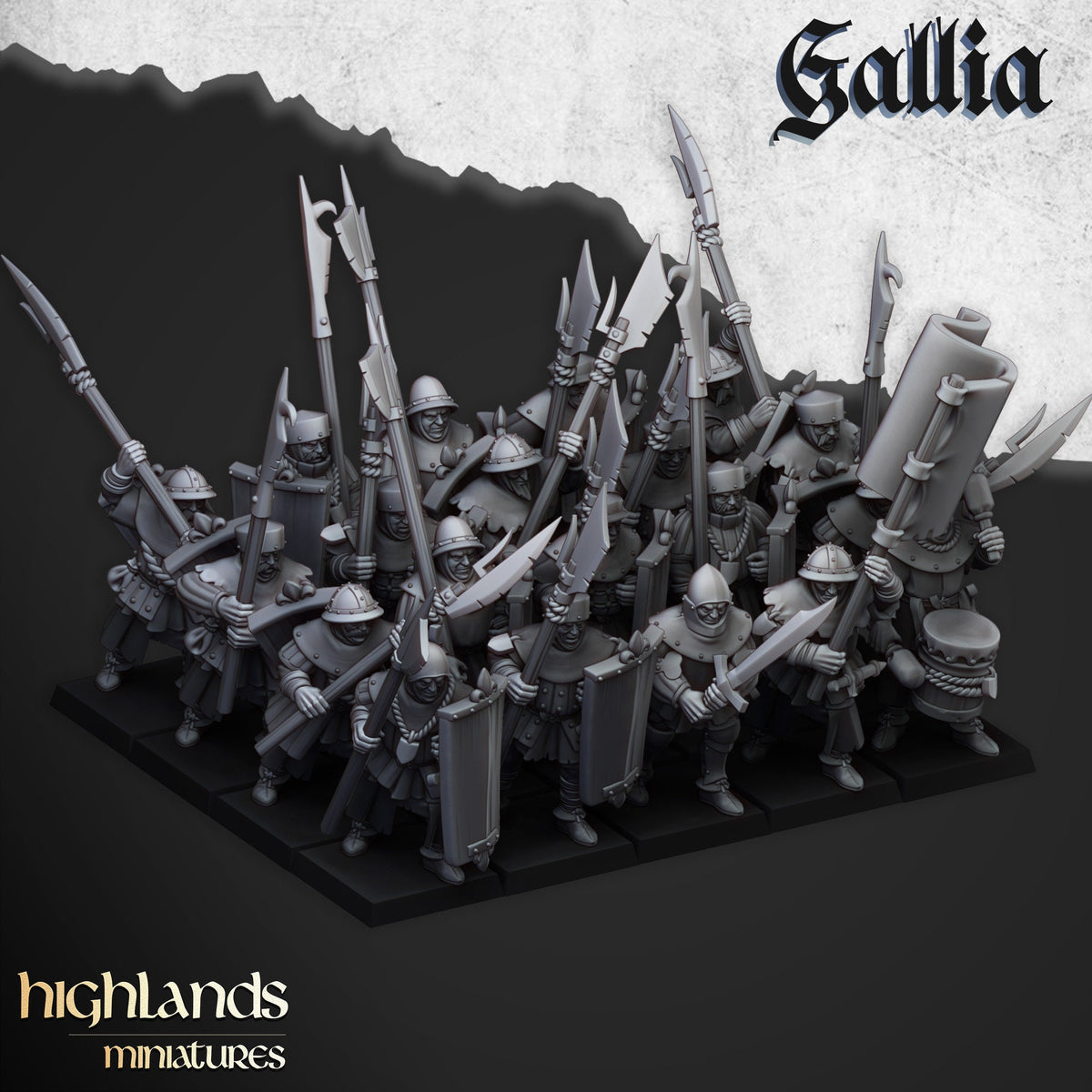 Highlands Miniatures Gallia Men at Arms