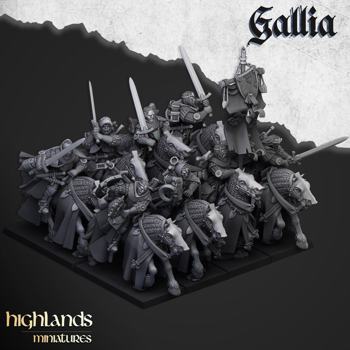 Highlands Miniatures Gallia Questing Knights