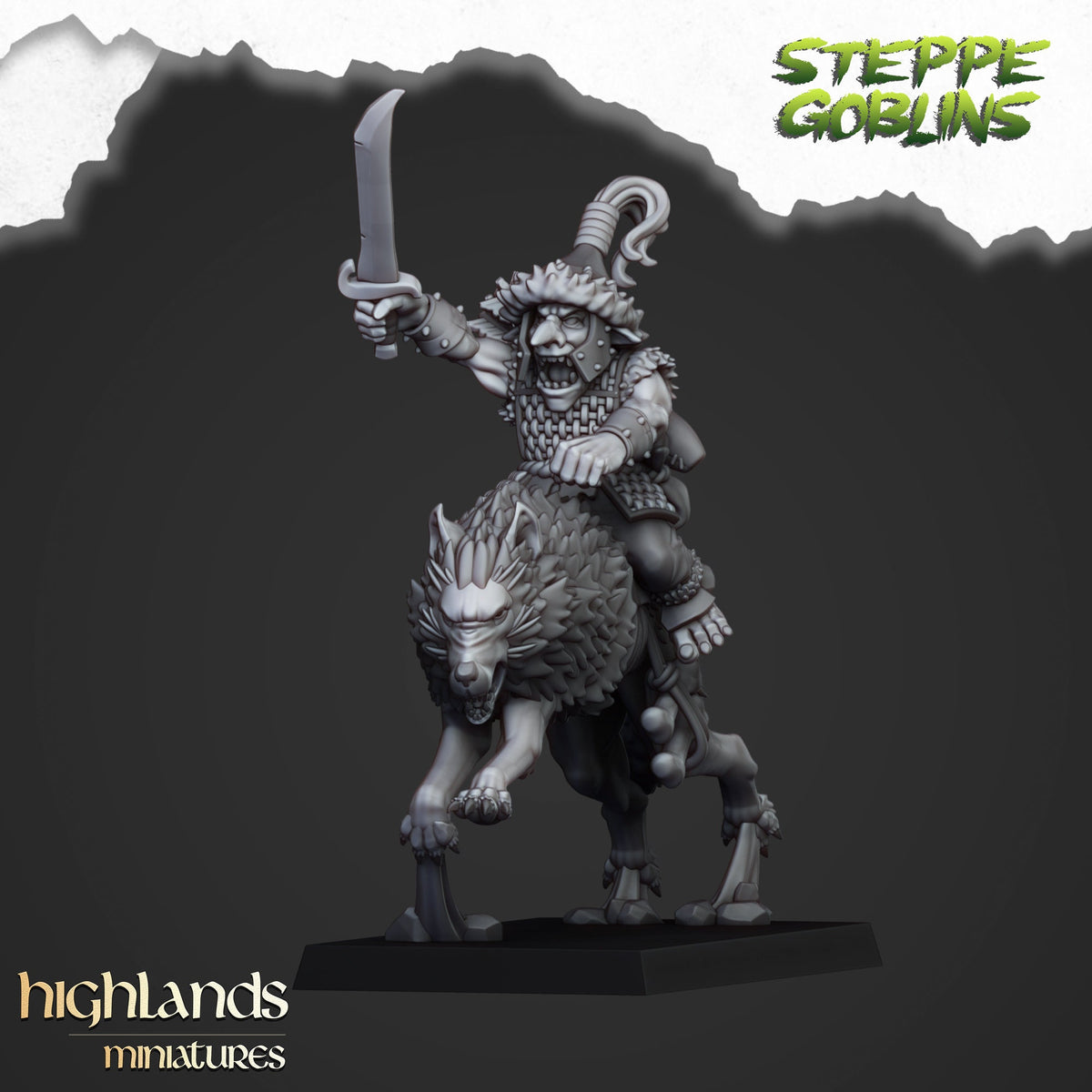 Highlands Miniatures Mounted Steppe Goblins With Bows