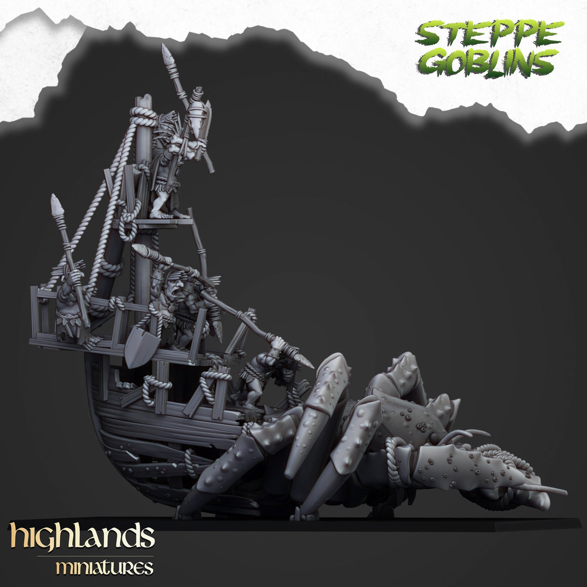 Highlands Miniatures Coast Goblins on Giant Crab