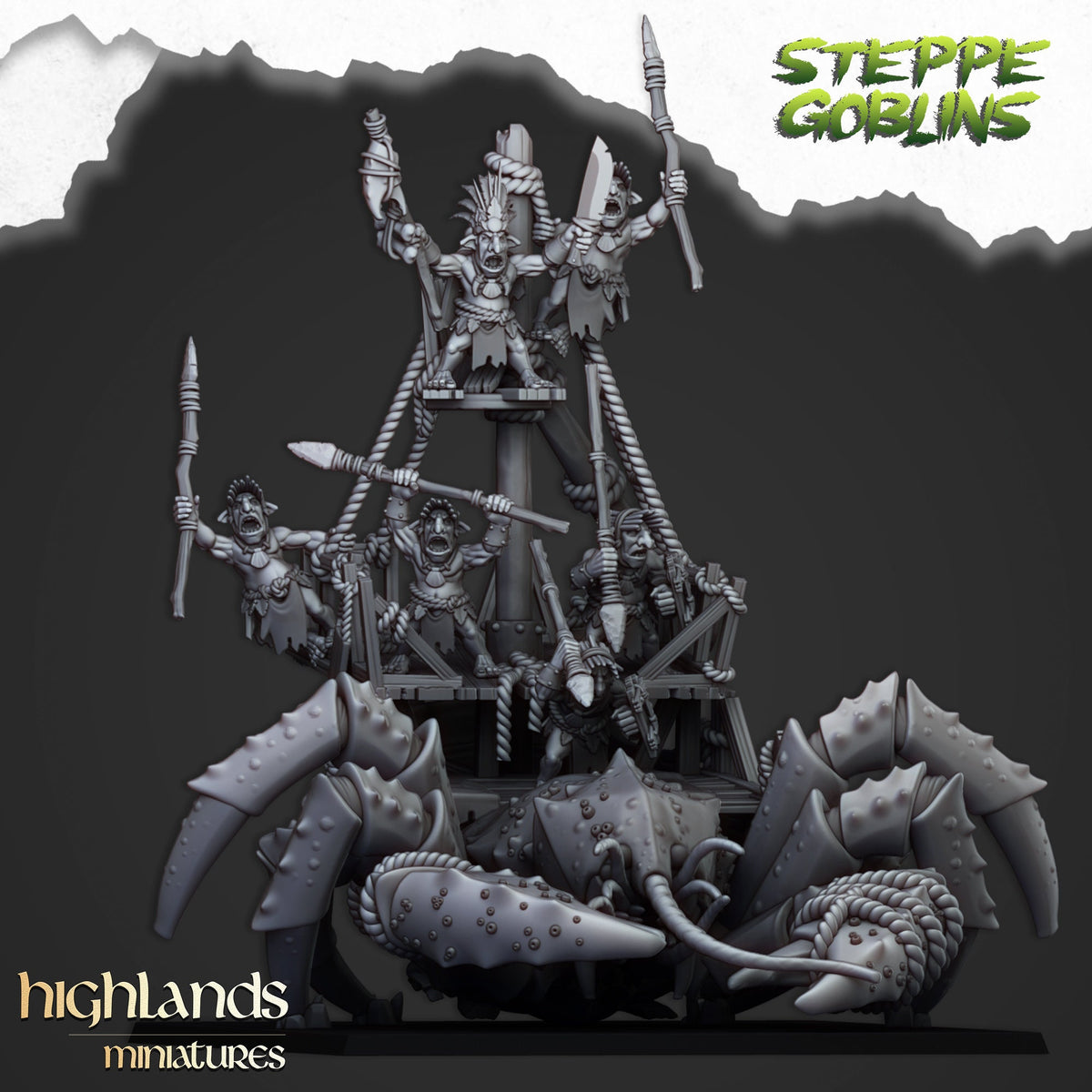 Highlands Miniatures Coast Goblins on Giant Crab
