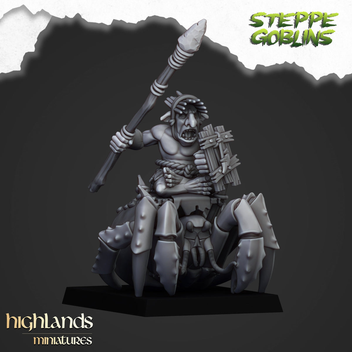 Highlands Miniatures Mounted Coast Goblins With Spears