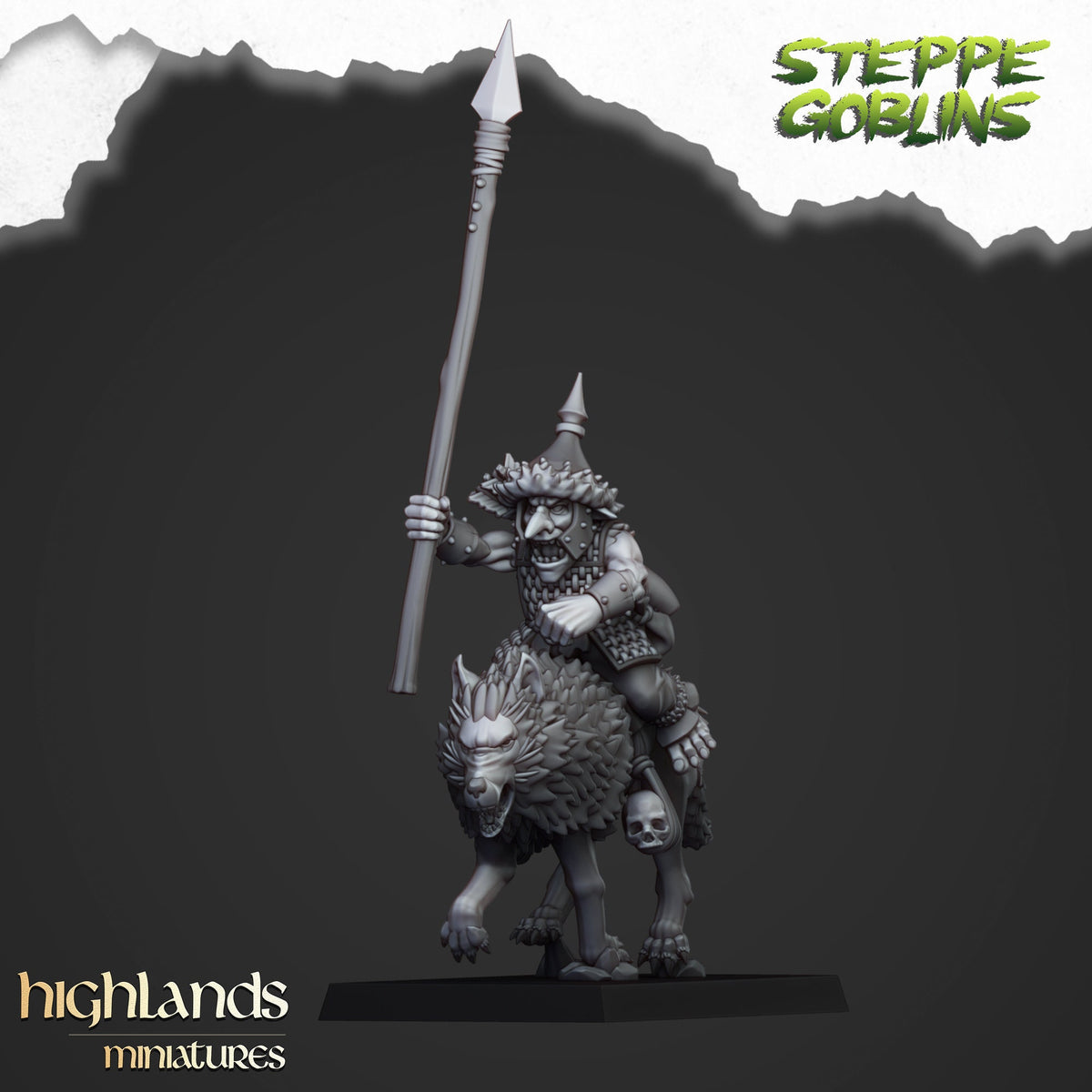 Highlands Miniatures Mounted Steppe Goblins With Spears