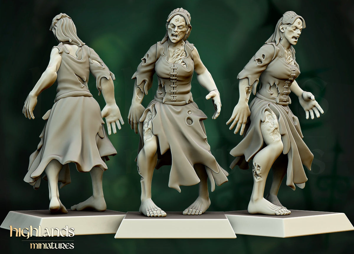 Highlands Miniatures Zombie Villagers
