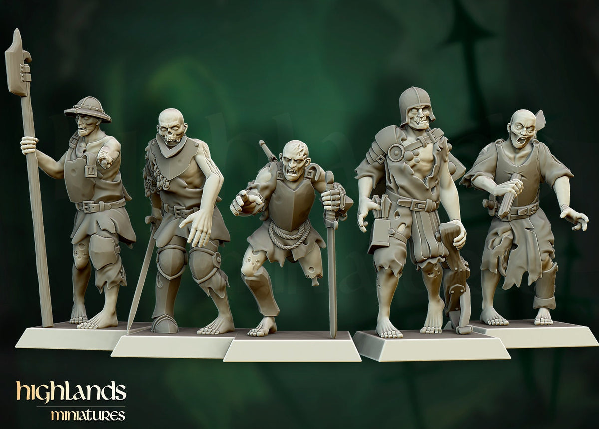Highlands Miniatures Zombie Warriors