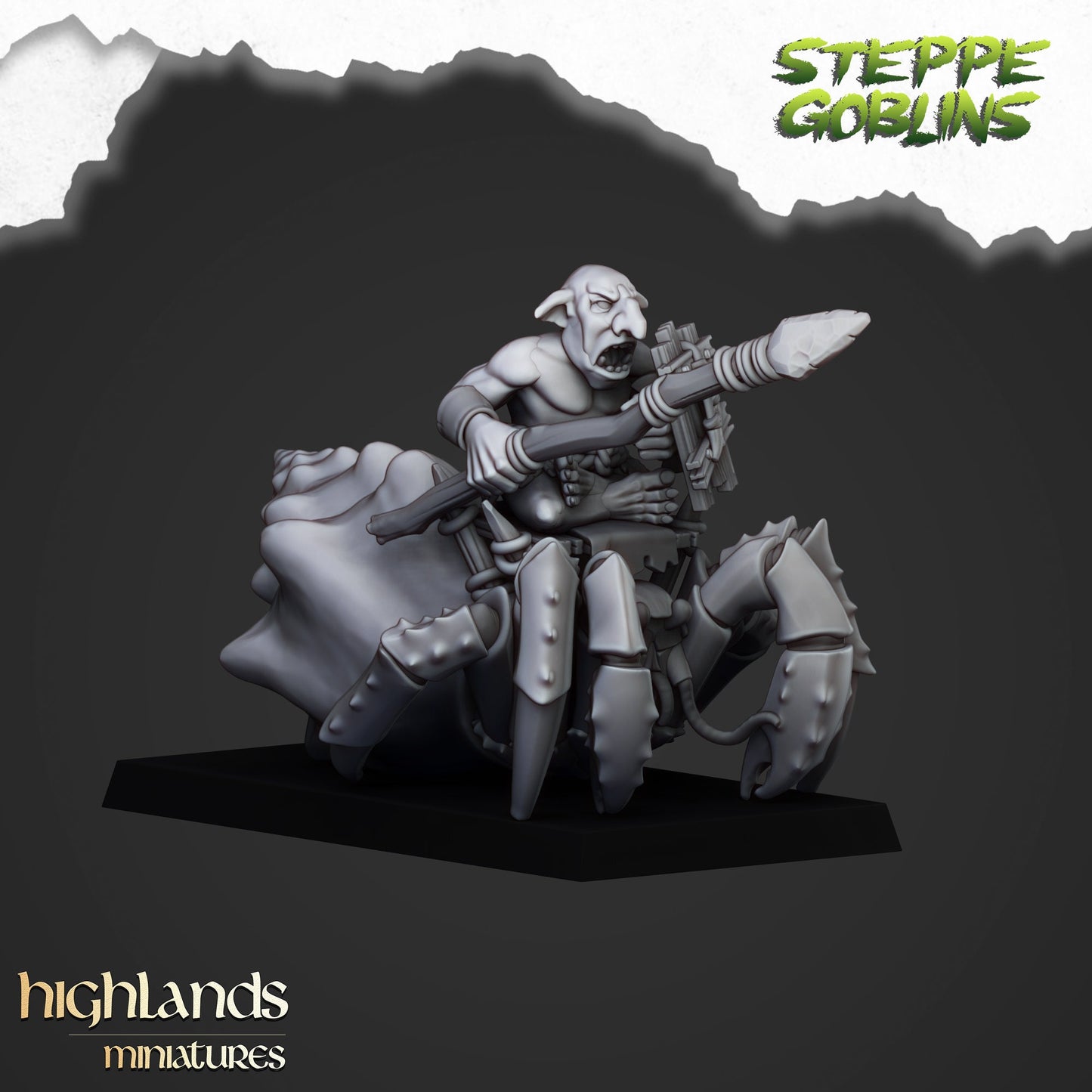 Highlands Miniatures Mounted Coast Goblins With Spears
