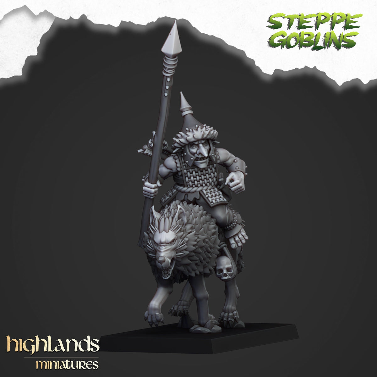 Highlands Miniatures Mounted Steppe Goblins With Spears