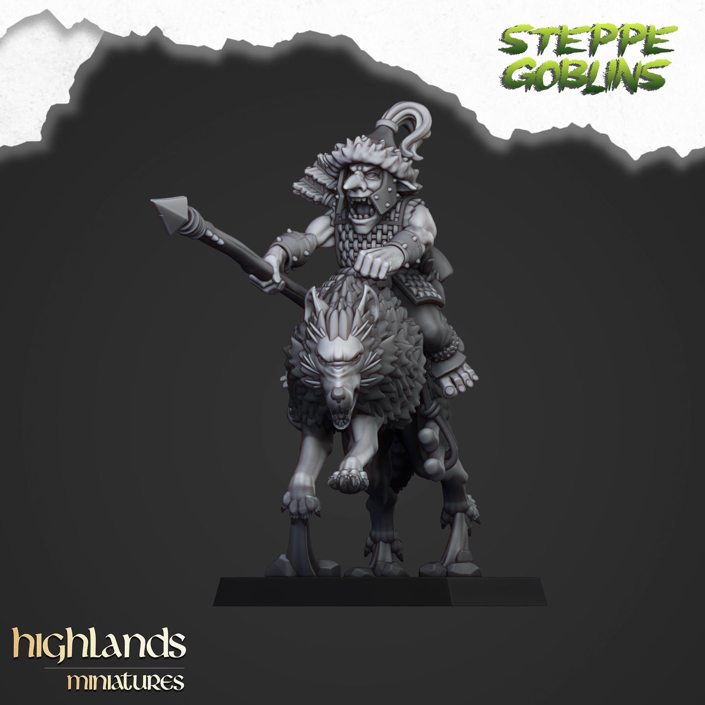 Highlands Miniatures Mounted Steppe Goblins With Spears