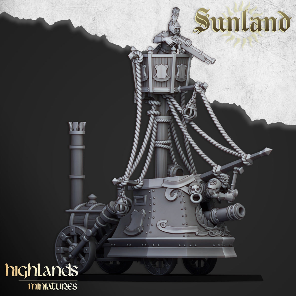 Highlands Miniatures Sunland Ironclad Landschiff