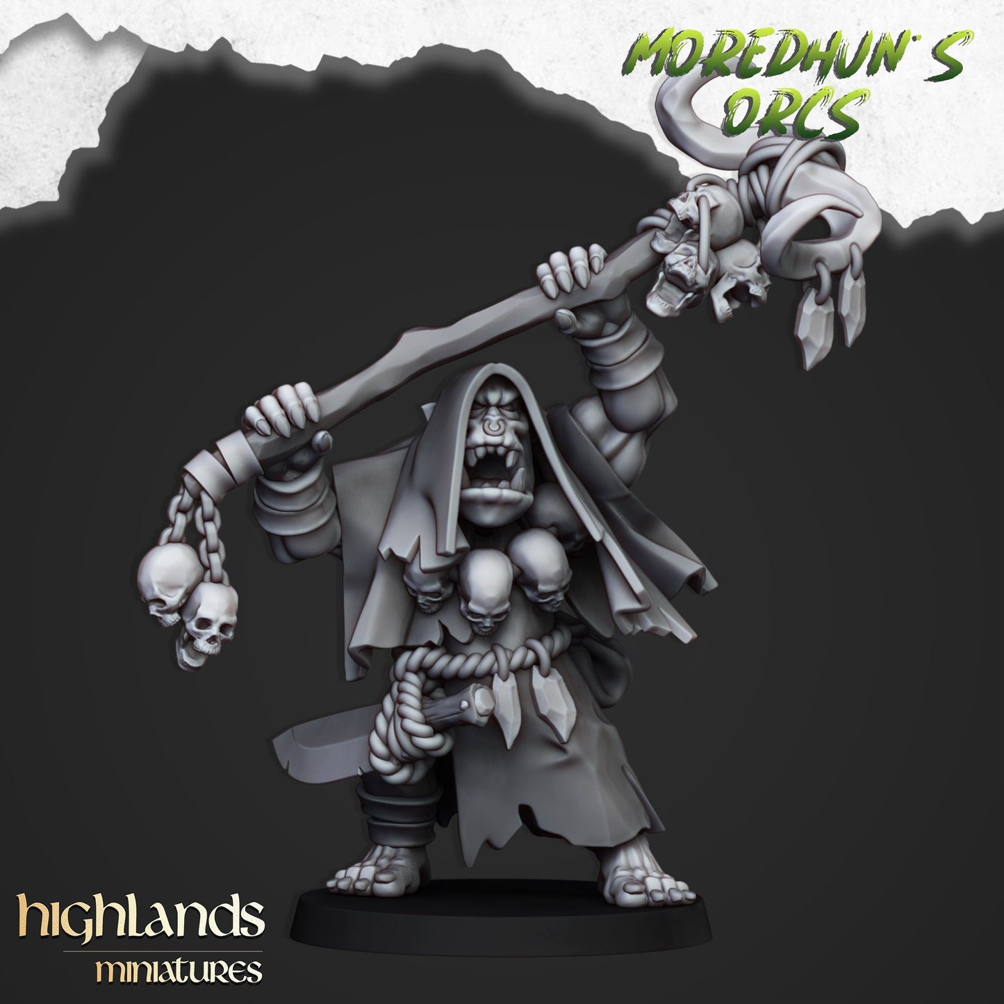 Highland Miniatures Moredhun Orc Shaman