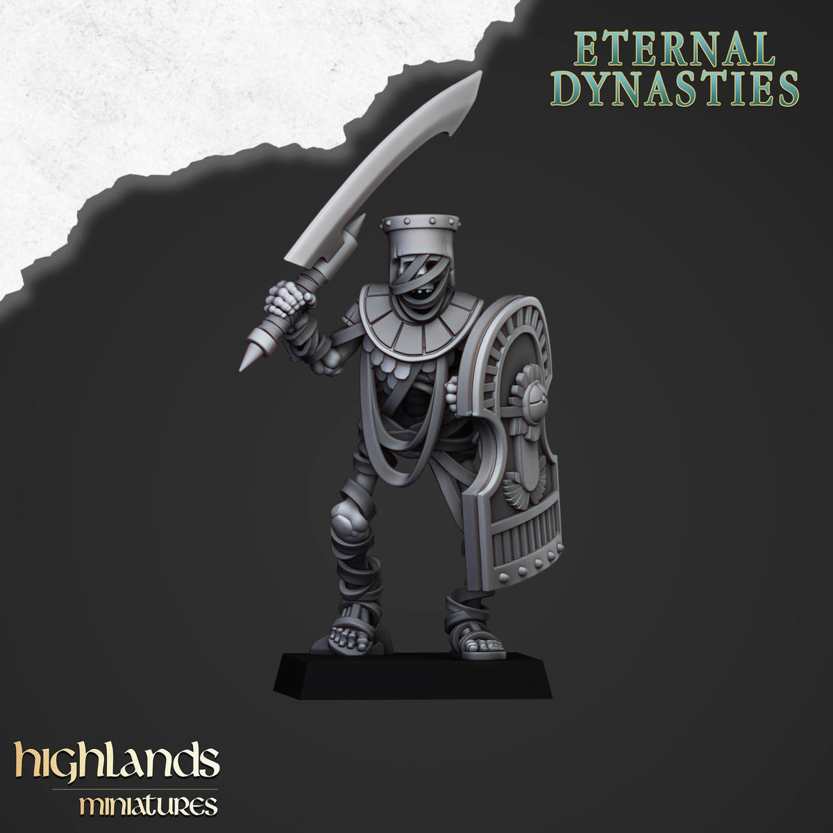 Highlands Miniatures - Ewige Dynastien Uralte Garde mit Schwertern