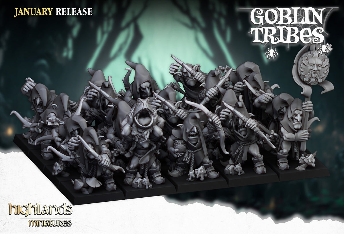 Highlands Miniatures Sumpfgoblin-Bogenschützen
