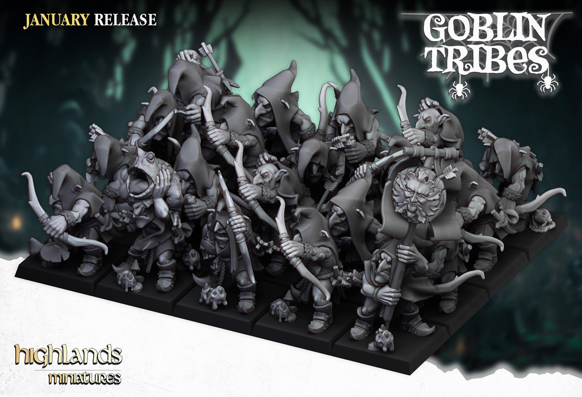 Highlands Miniatures Sumpfgoblin-Bogenschützen