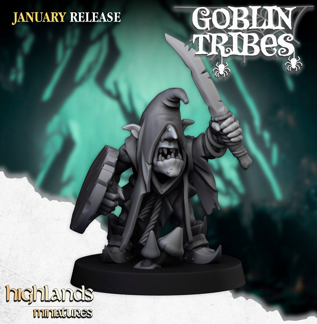 Highlands Miniatures Sumpfgoblins mit Handwaffen