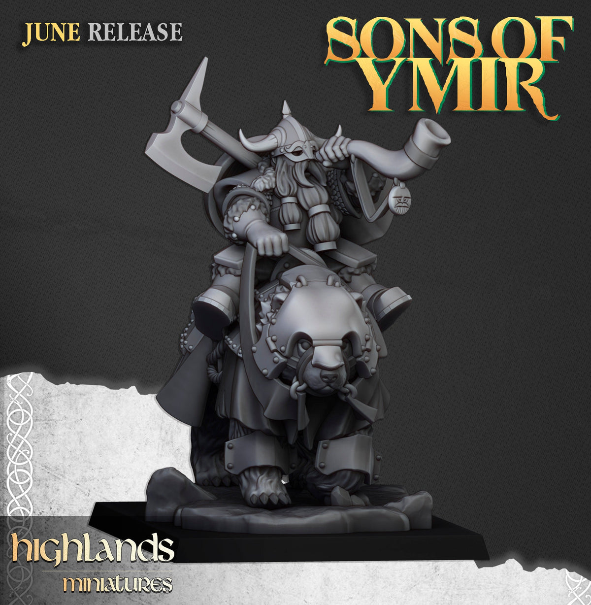 Highlands Miniatures Heavy Dwarf Cavalry