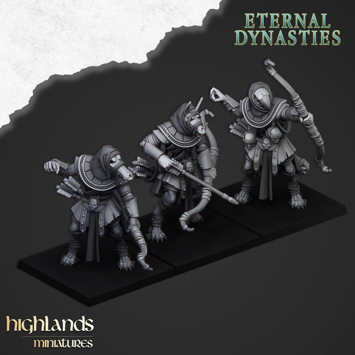 Highlands Miniatures - Ewige Dynastien Anubis-Wachen mit Bögen