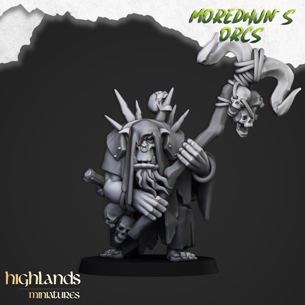 Highlands Miniatures Moredhun Orc Shaman
