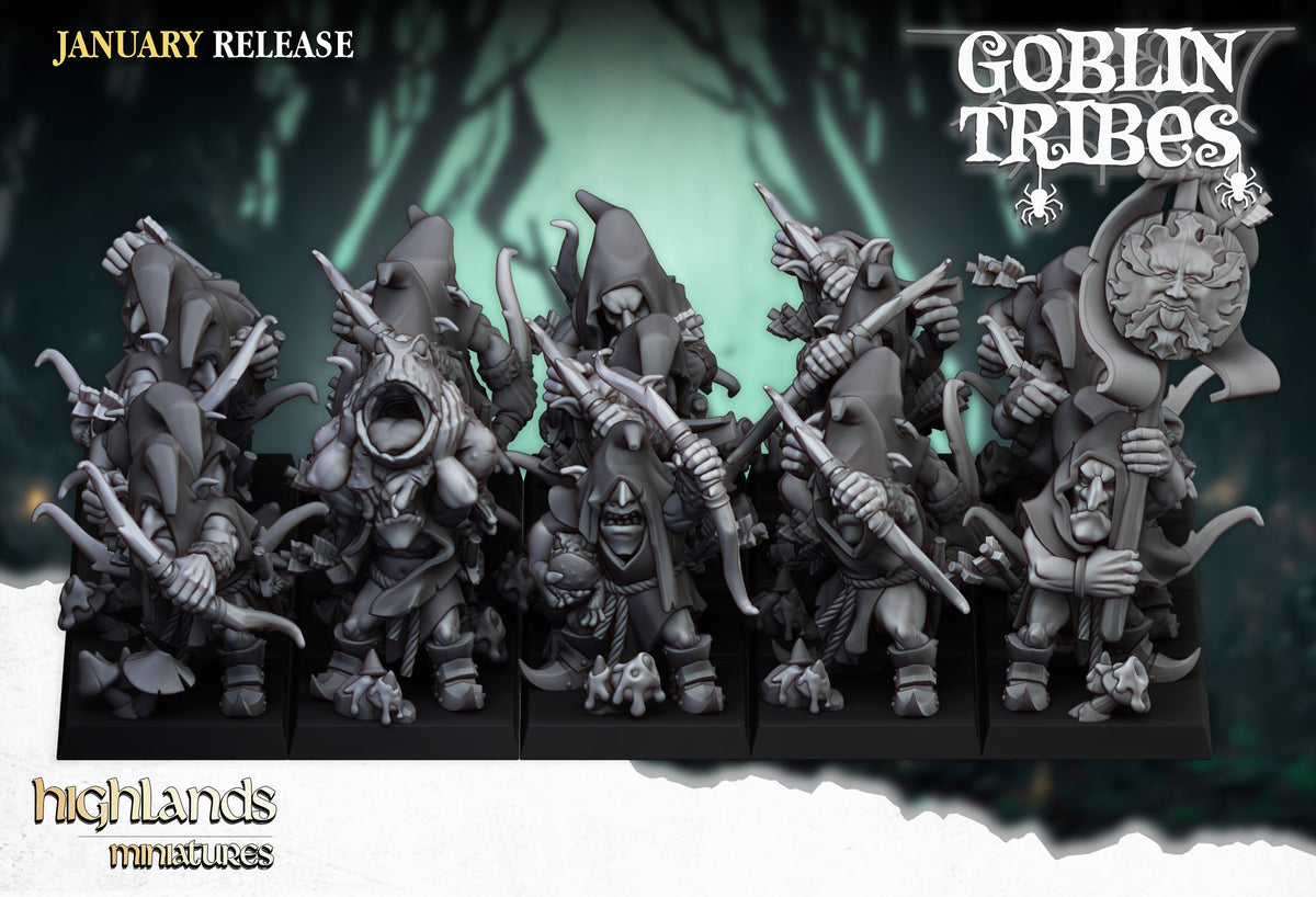 Highlands Miniatures Sumpfgoblin-Bogenschützen