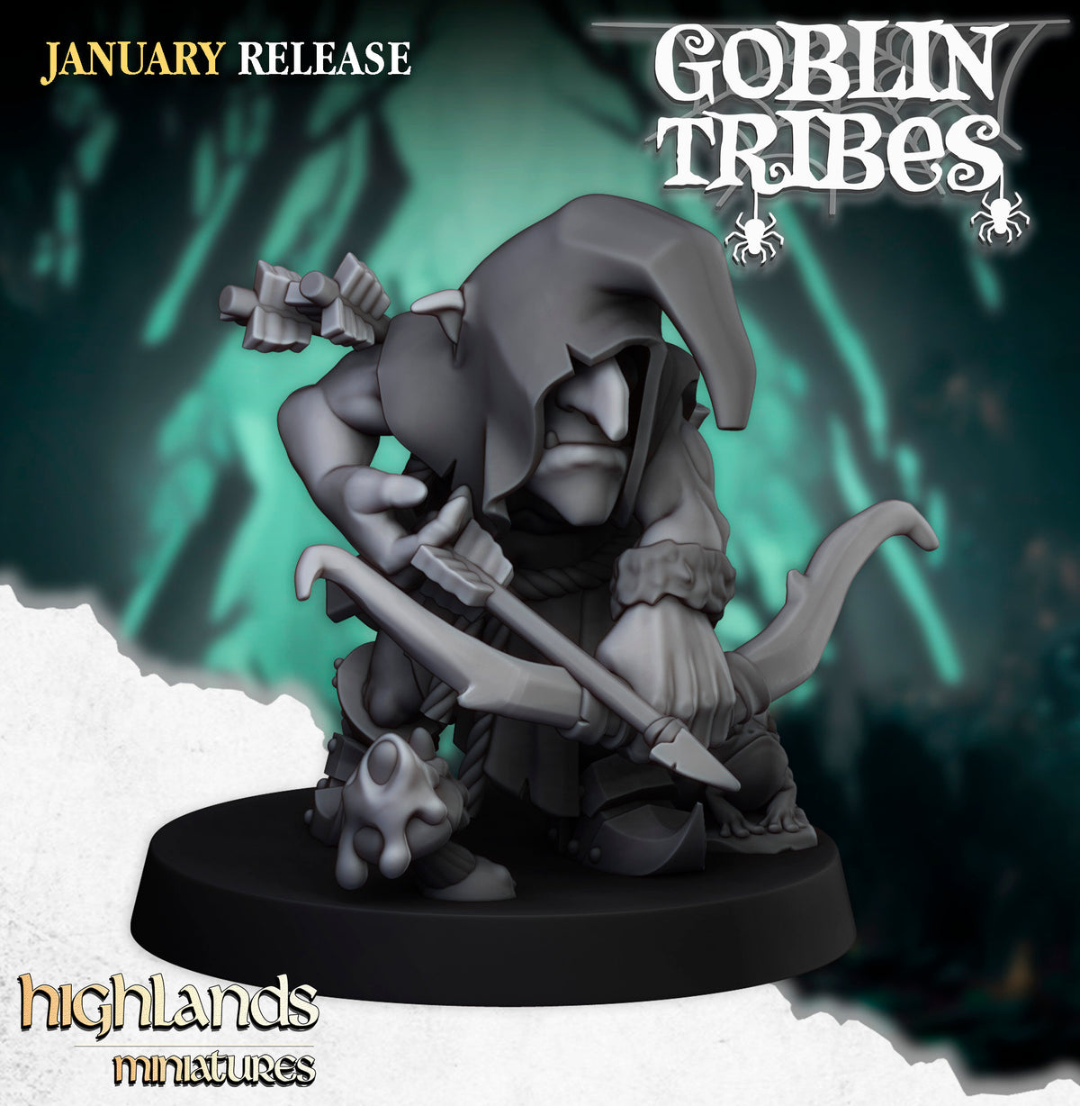 Highlands Miniatures Sumpfgoblin-Bogenschützen