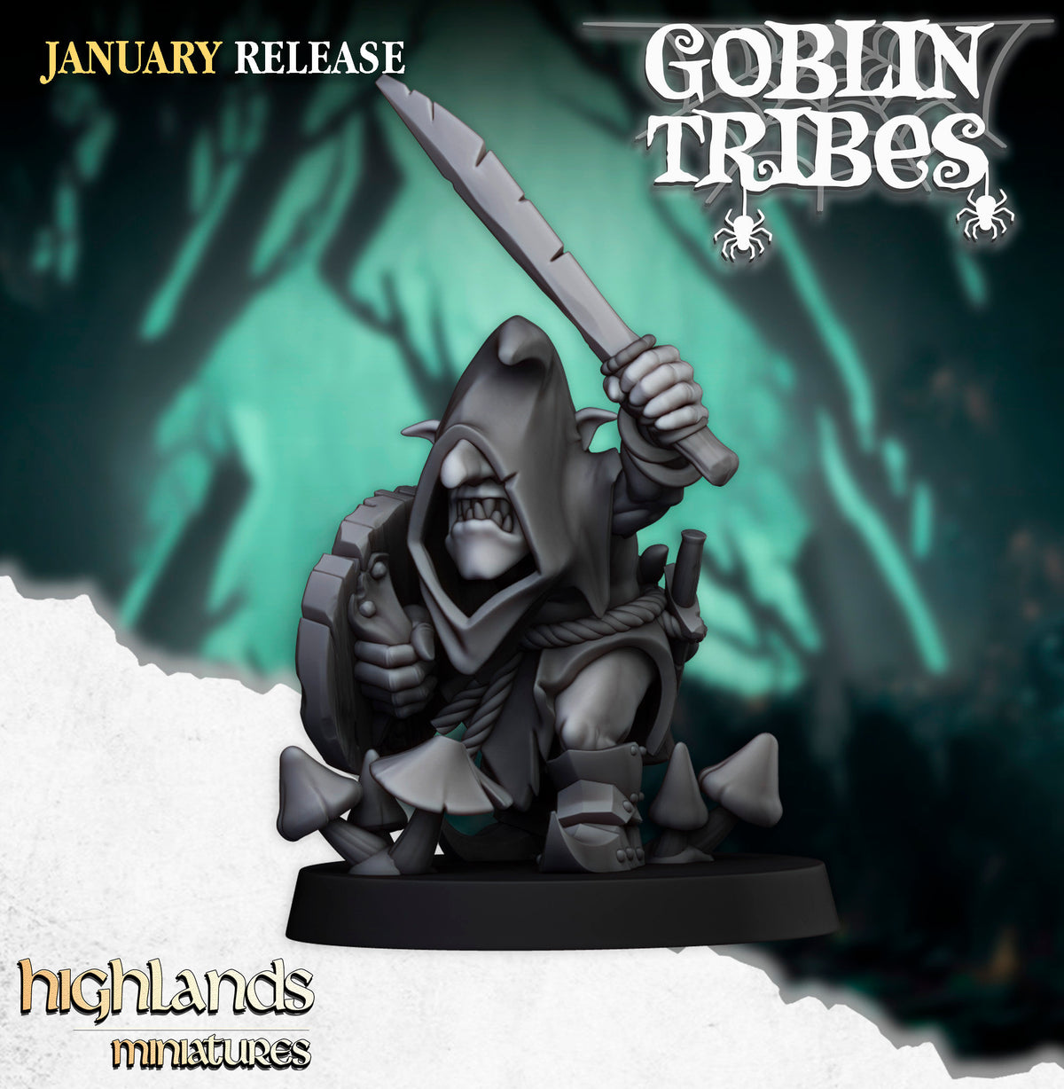 Highlands Miniatures Sumpfgoblins mit Handwaffen