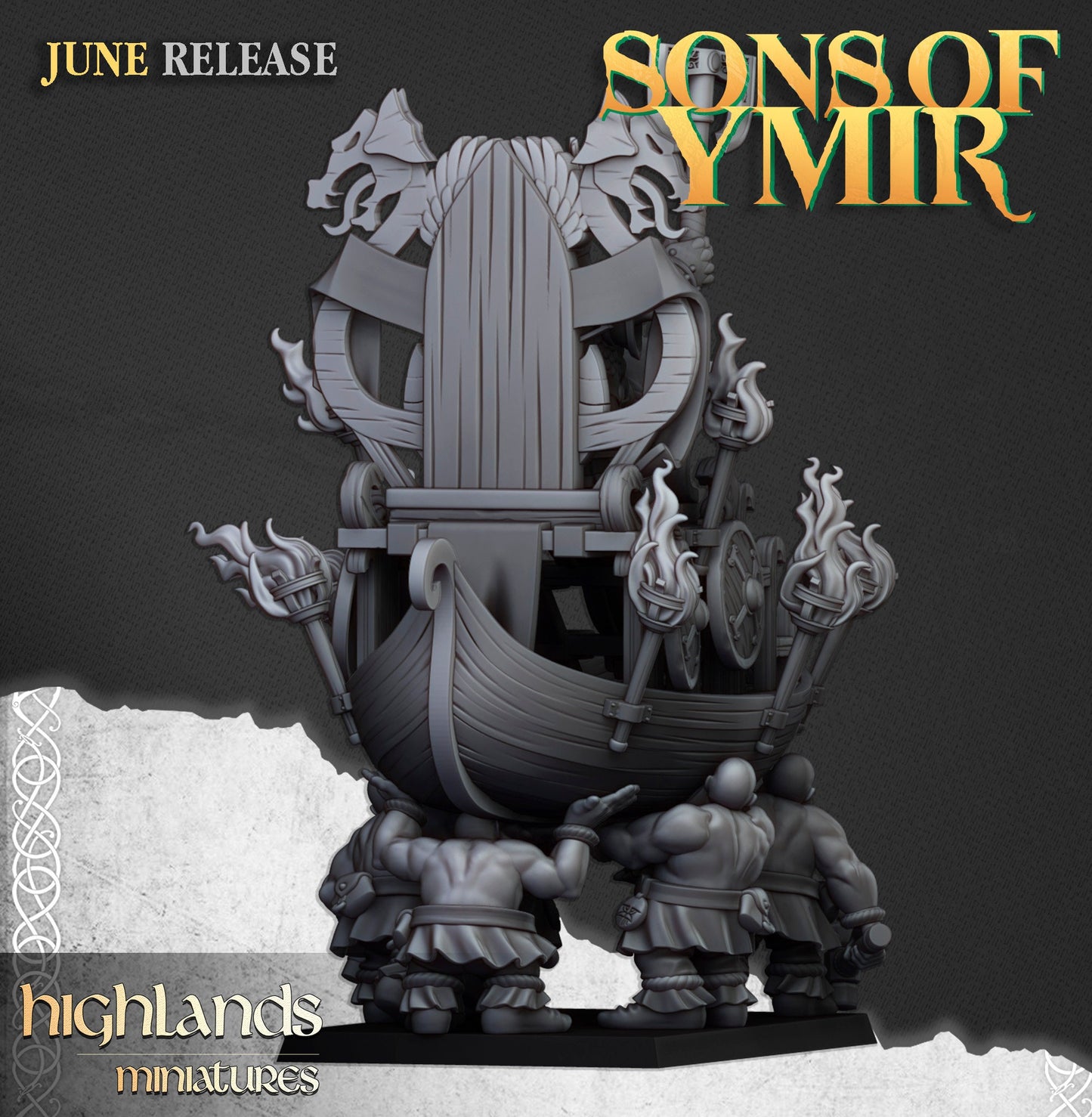 Highland Miniatures Dwarf King on Throne