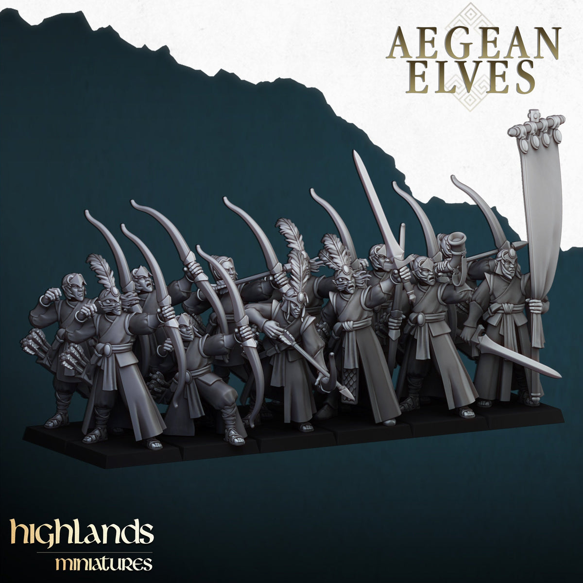Highlands Miniatures Ägäische Elfenbogenschützen